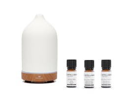 Aroma diffuser Deluxe | keramik vit & 3 doftoljor - paketpris
